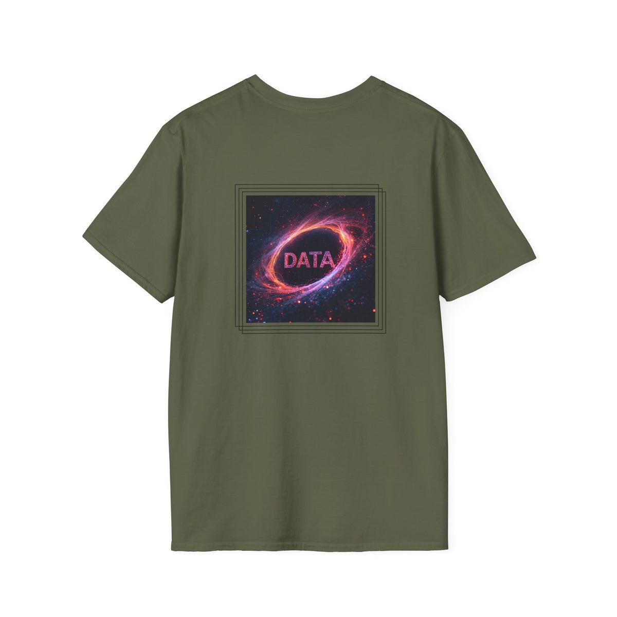 Data flare (printed on back) - Unisex Softstyle T-Shirt