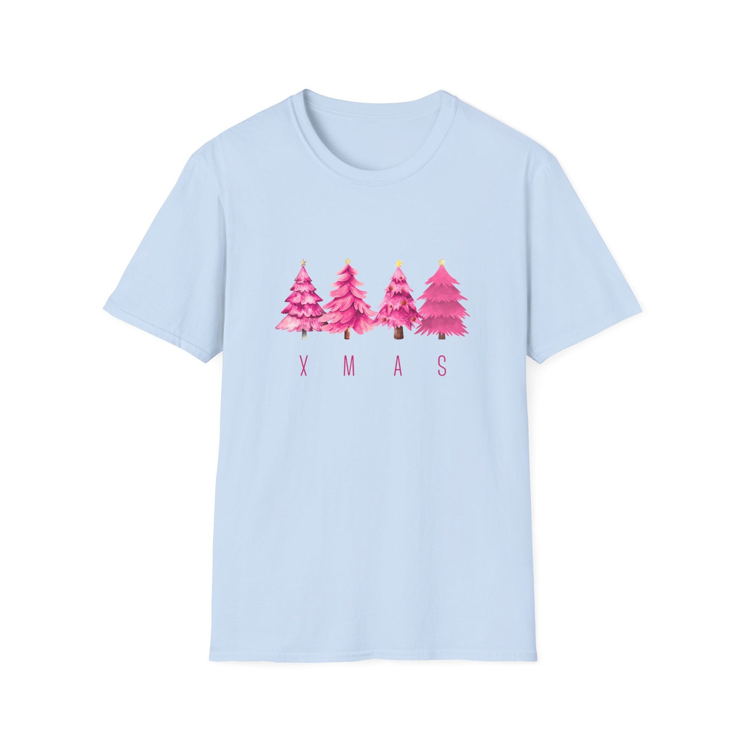 XMAS trees (pink) - Unisex Softstyle T-Shirt