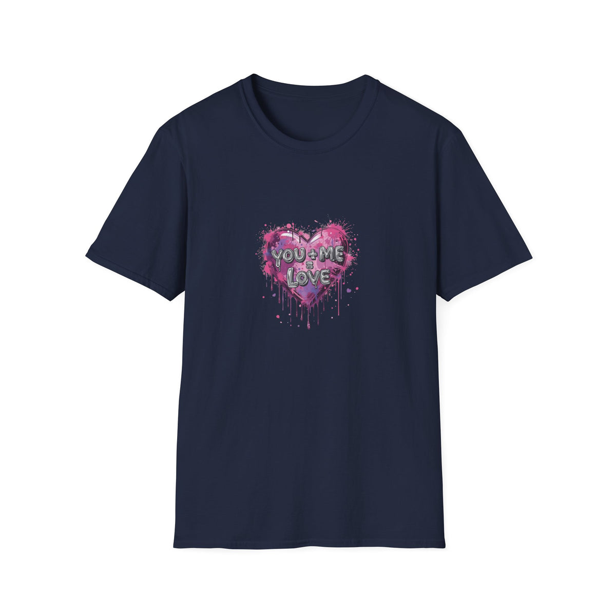 you + me = love - Unisex Softstyle T-Shirt