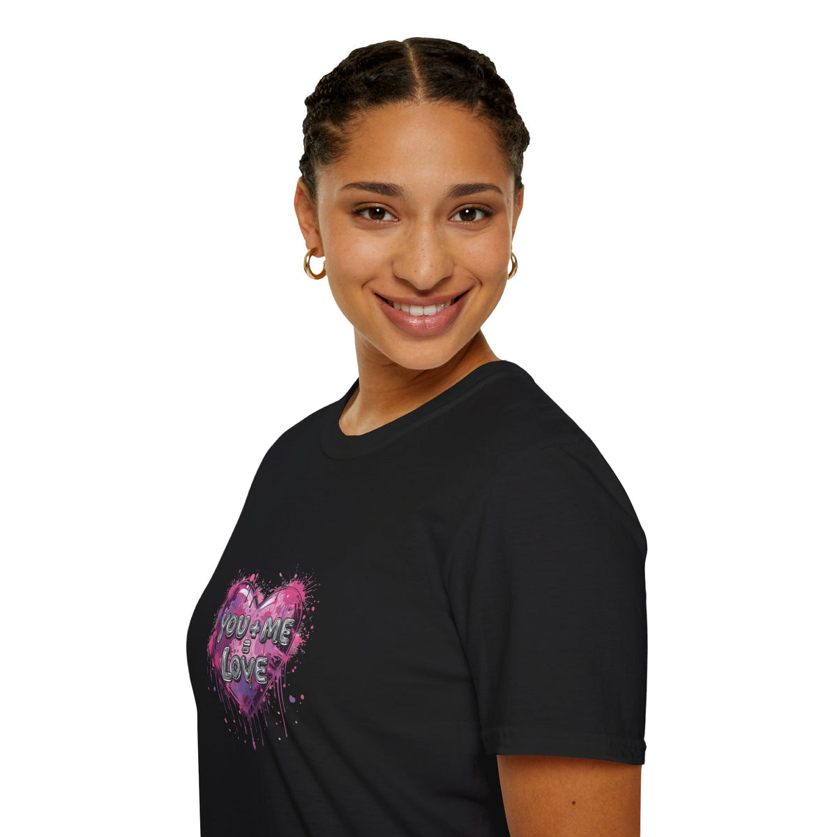 you + me = love - Unisex Softstyle T-Shirt