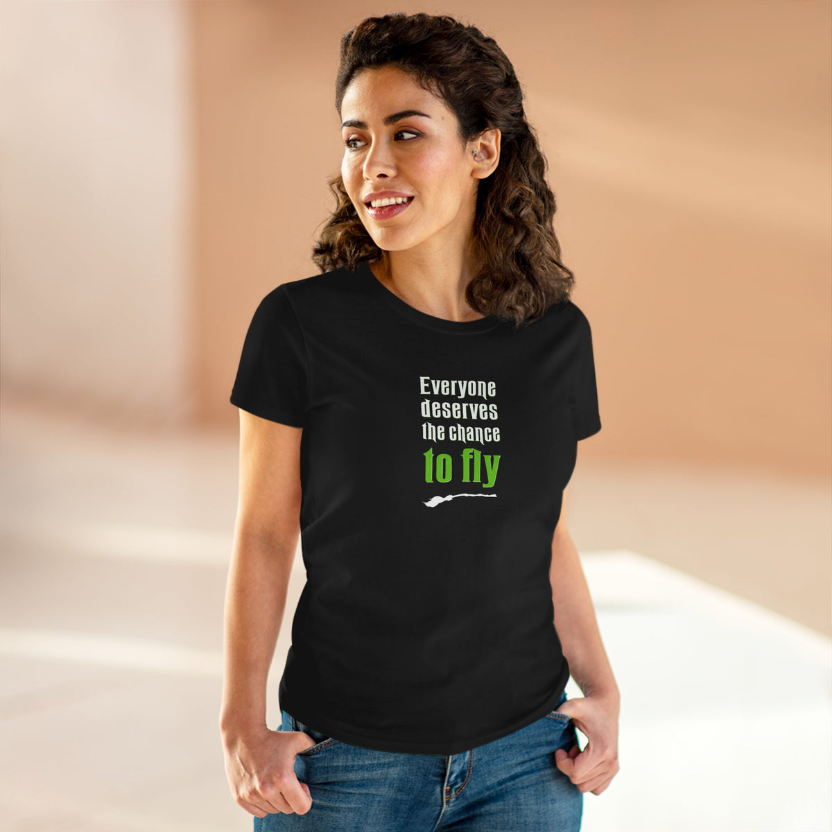 Everybody deserves a chance to fly - Wicked - Women's Midweight Cotton Tee