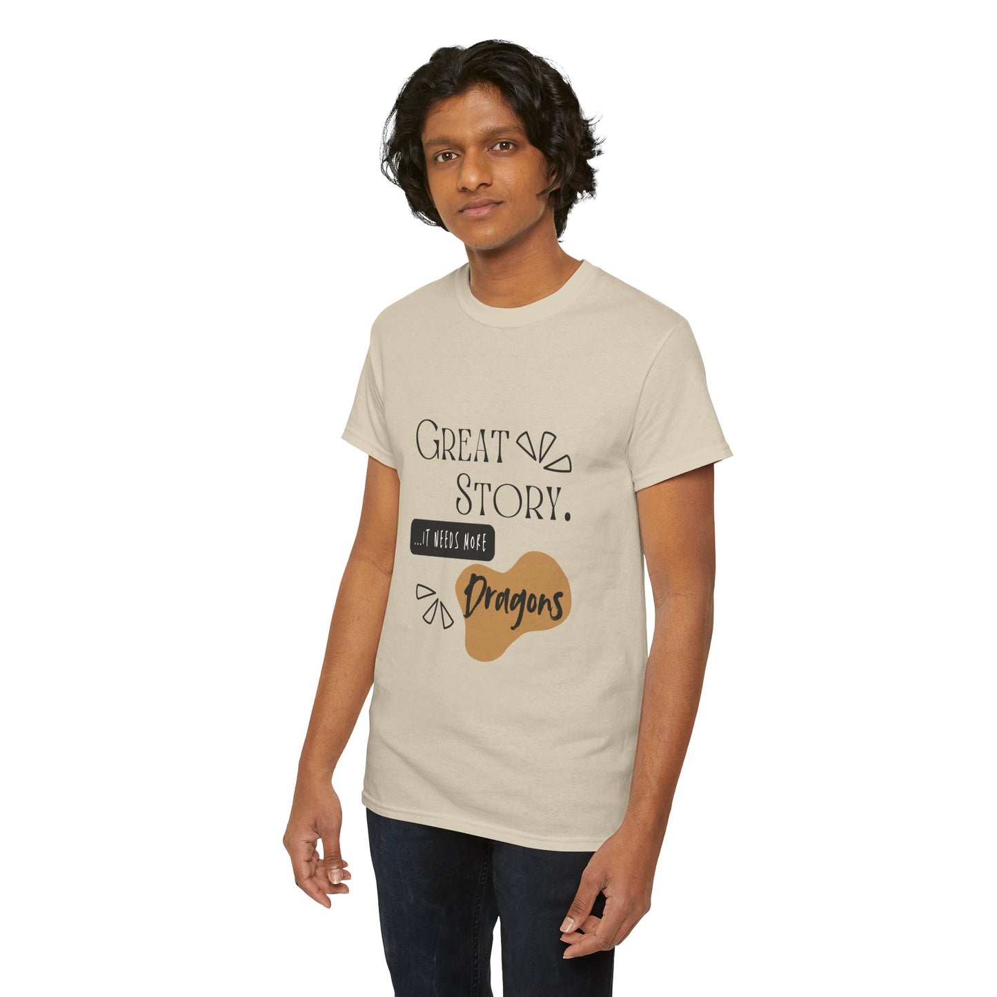 Great Story - Needs Dragons - Unisex Heavy Cotton Tee