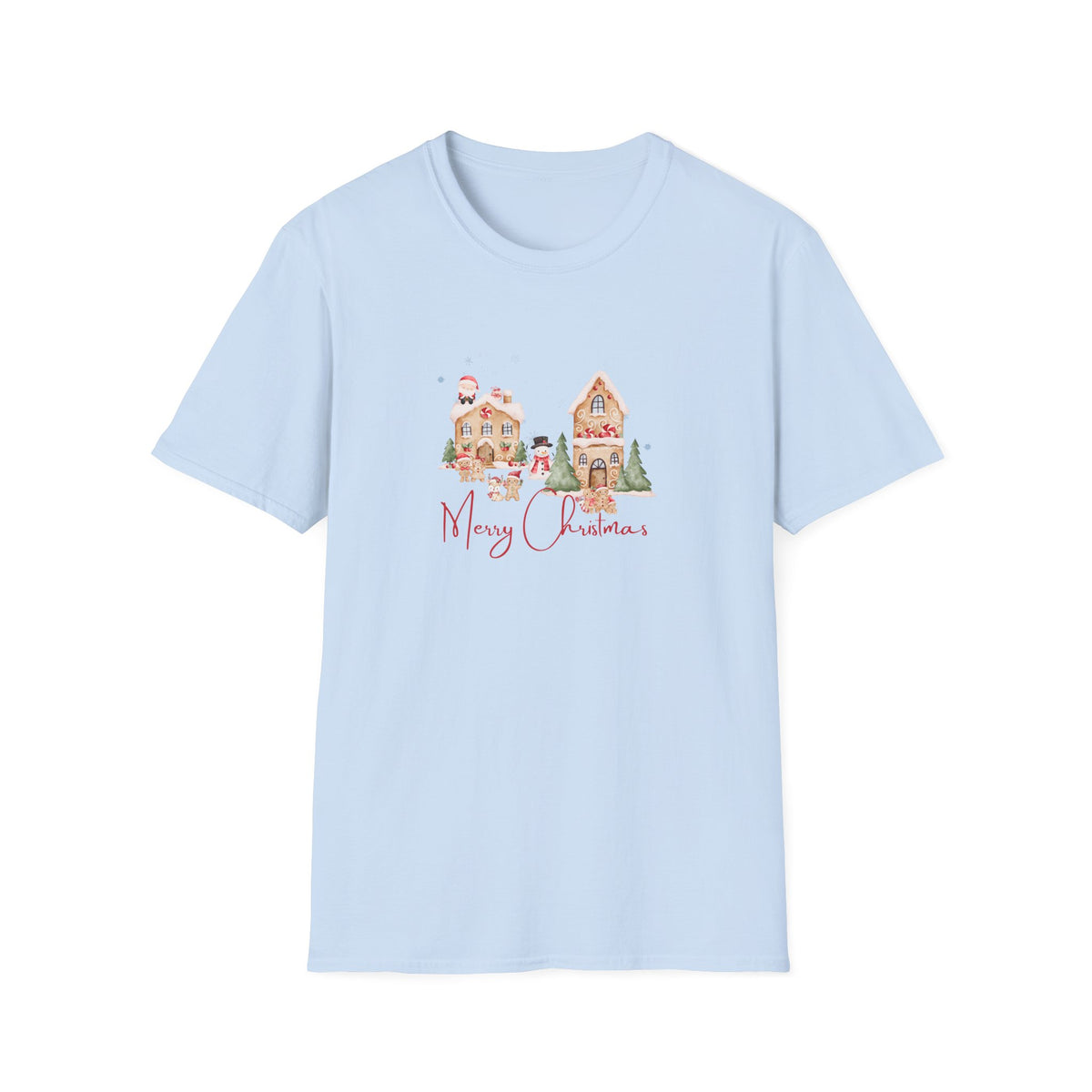 Gingerbread Scene - Unisex Softstyle T-Shirt