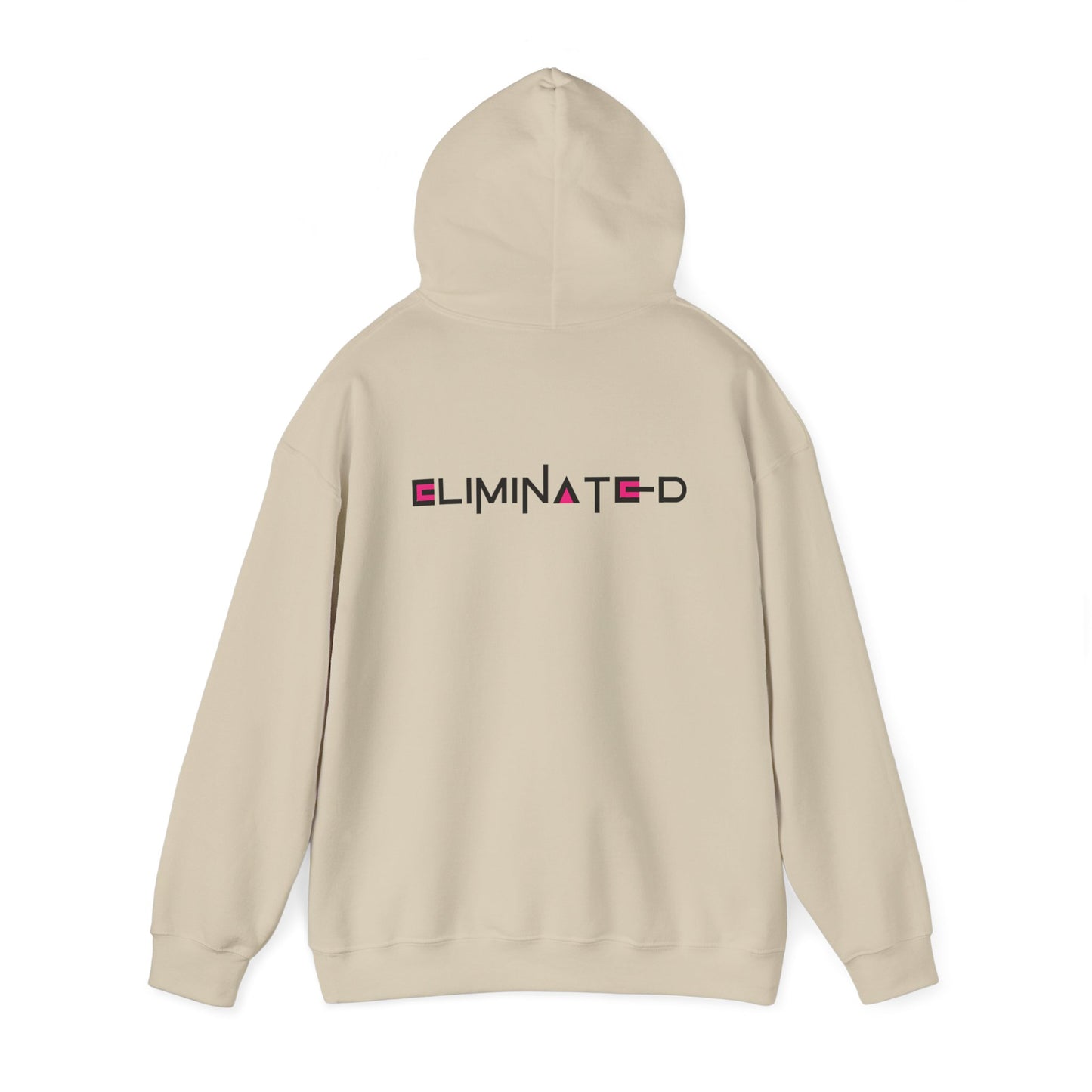 Eliminated (Squid Games) (printed on back) - Modern Vibes - Unisex Heavy Blend™ Hooded Sweatshirt