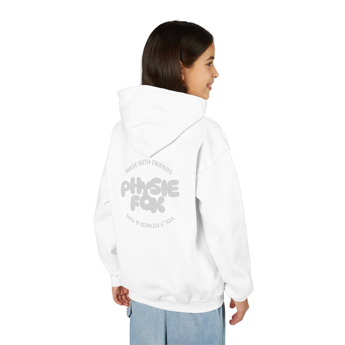 Physie fox (printed on back) - Youth Heavy Blend Hoodie