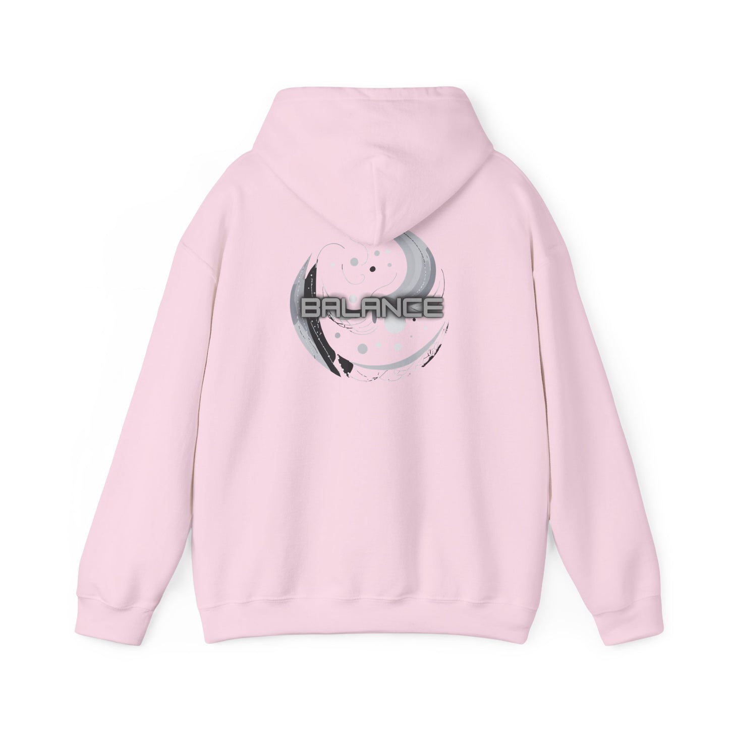 Balance (printed on back) - Statement Graphic - Unisex Heavy Blend™ Hooded Sweatshirt