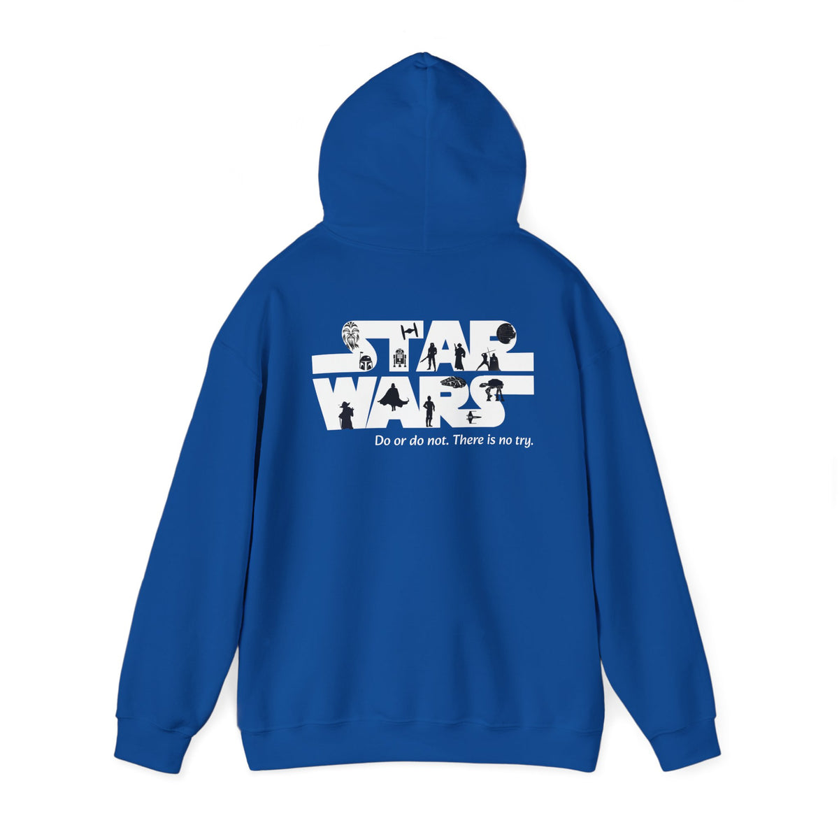 Star Wars Silhouette (printed on back) - Modern Vibes - Unisex Heavy Blend™ Hooded Sweatshirt