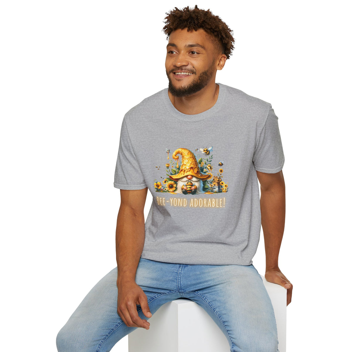 Bee-yond Adorable Gnome - Unisex Softstyle T-Shirt
