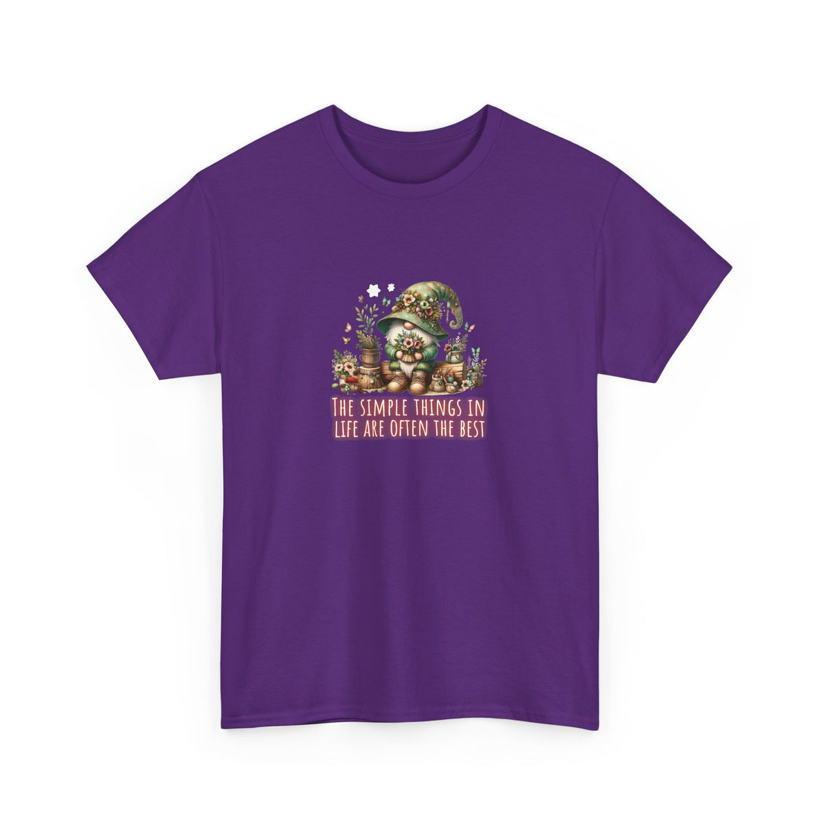 Simplest Things in Life Gnome - Unisex Heavy Cotton Tee