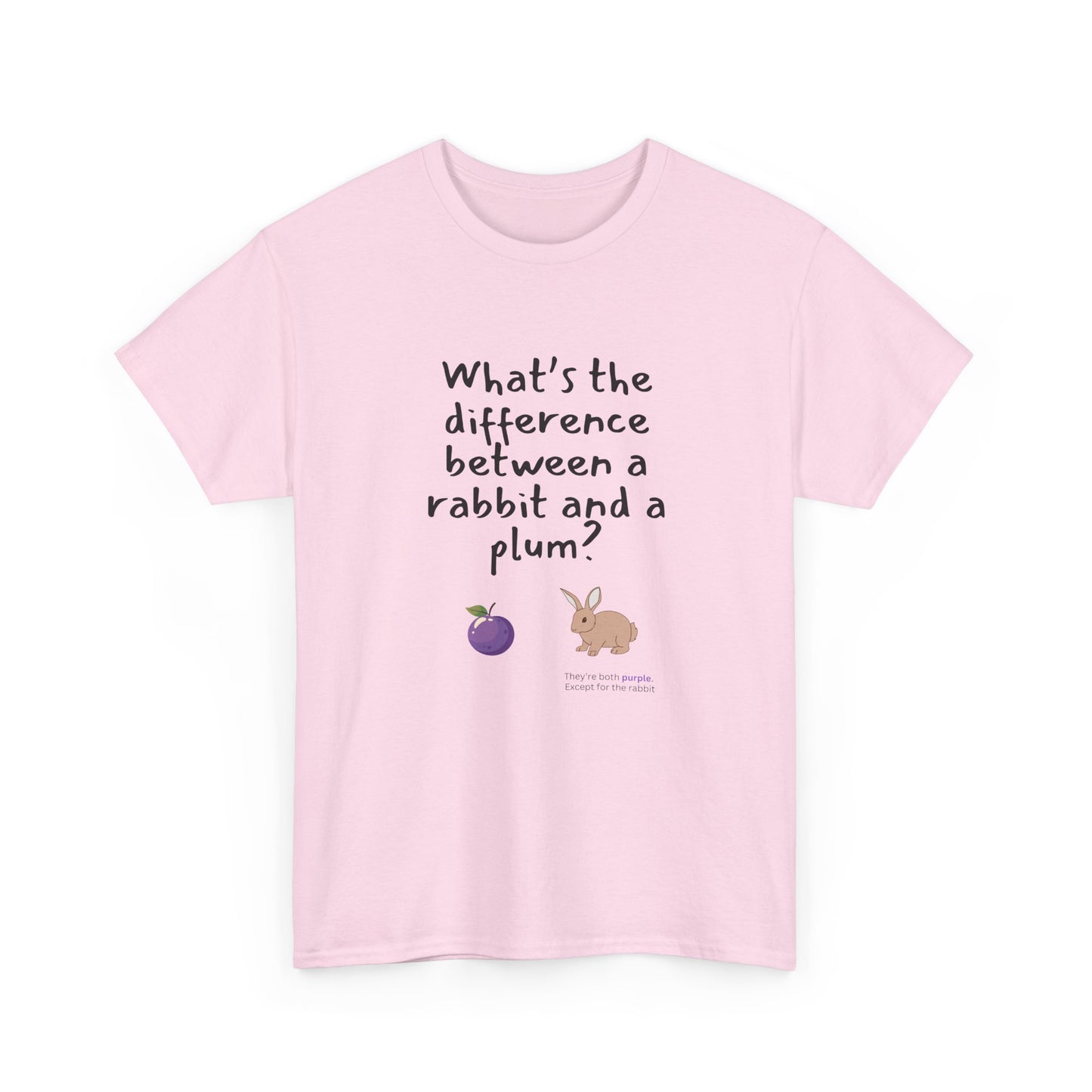 Rabbit and Plum - Funny - Unisex Heavy Cotton Tee