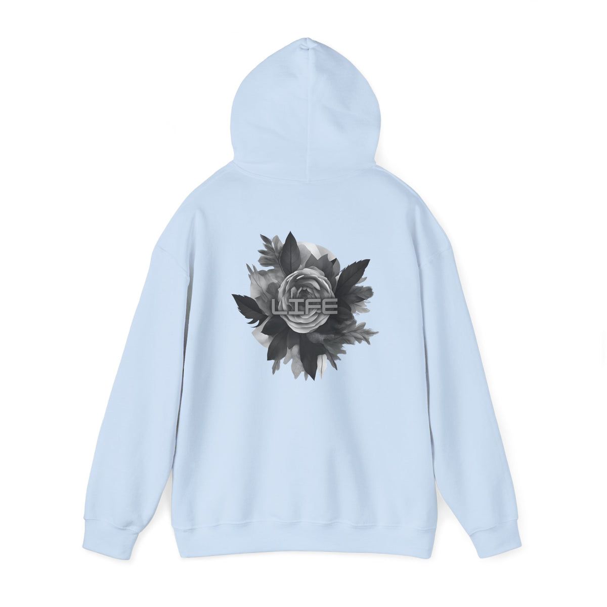 Life (printed on back) - Statement Graphic - Unisex Heavy Blend™ Hooded Sweatshirt