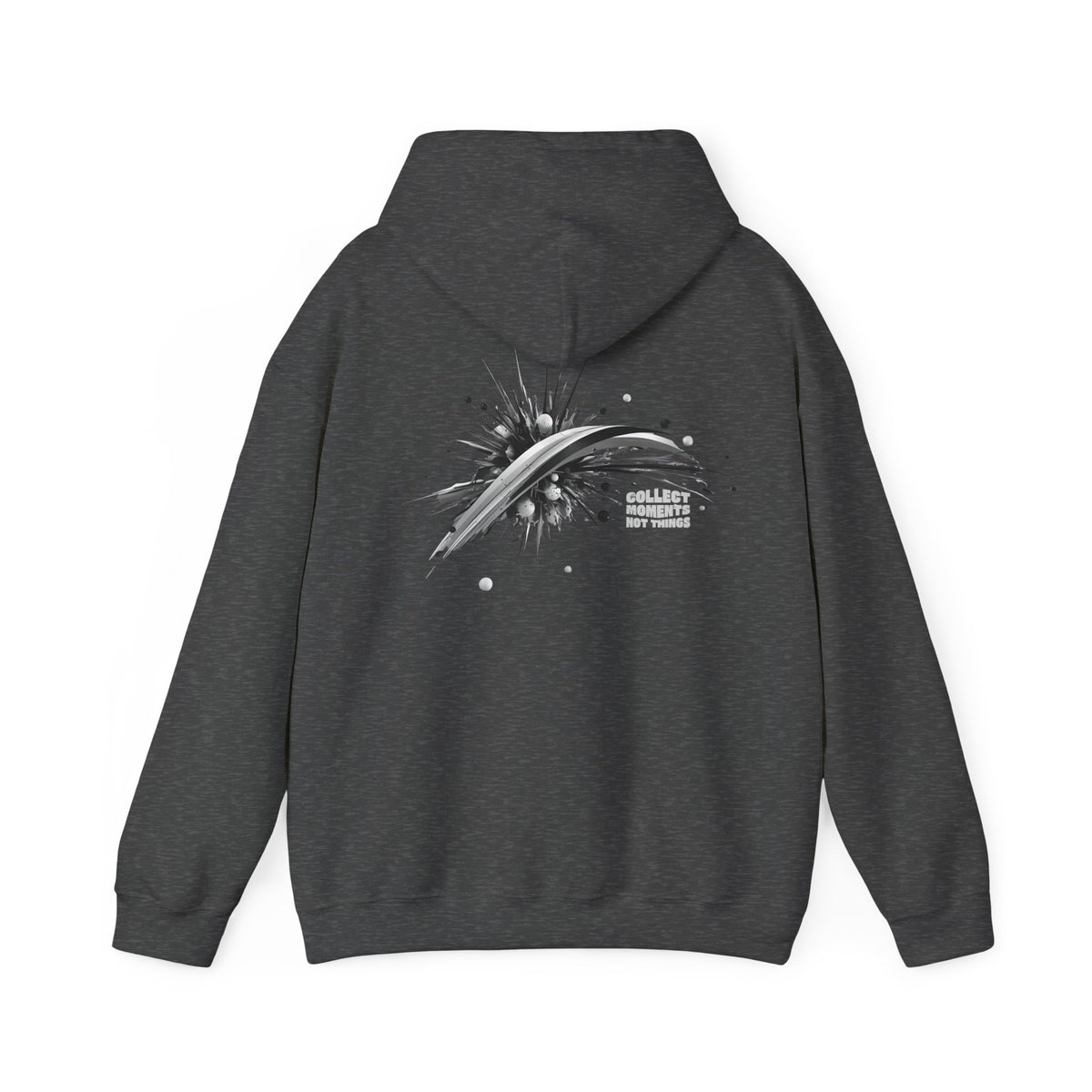 Collect moments not things Splash (printed on back) - Modern Vibes - Unisex Heavy Blend™ Hooded Sweatshirt