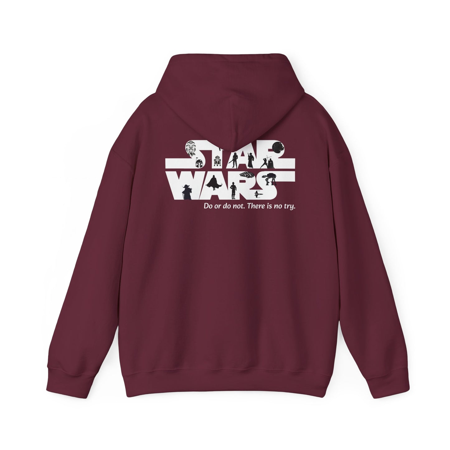 Star Wars Silhouette (printed on back) - Modern Vibes - Unisex Heavy Blend™ Hooded Sweatshirt