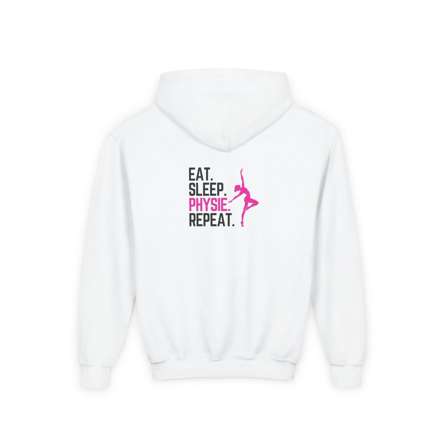 Eat Sleep Physie Repeat (printed on back) - Youth Heavy Blend Hoodie