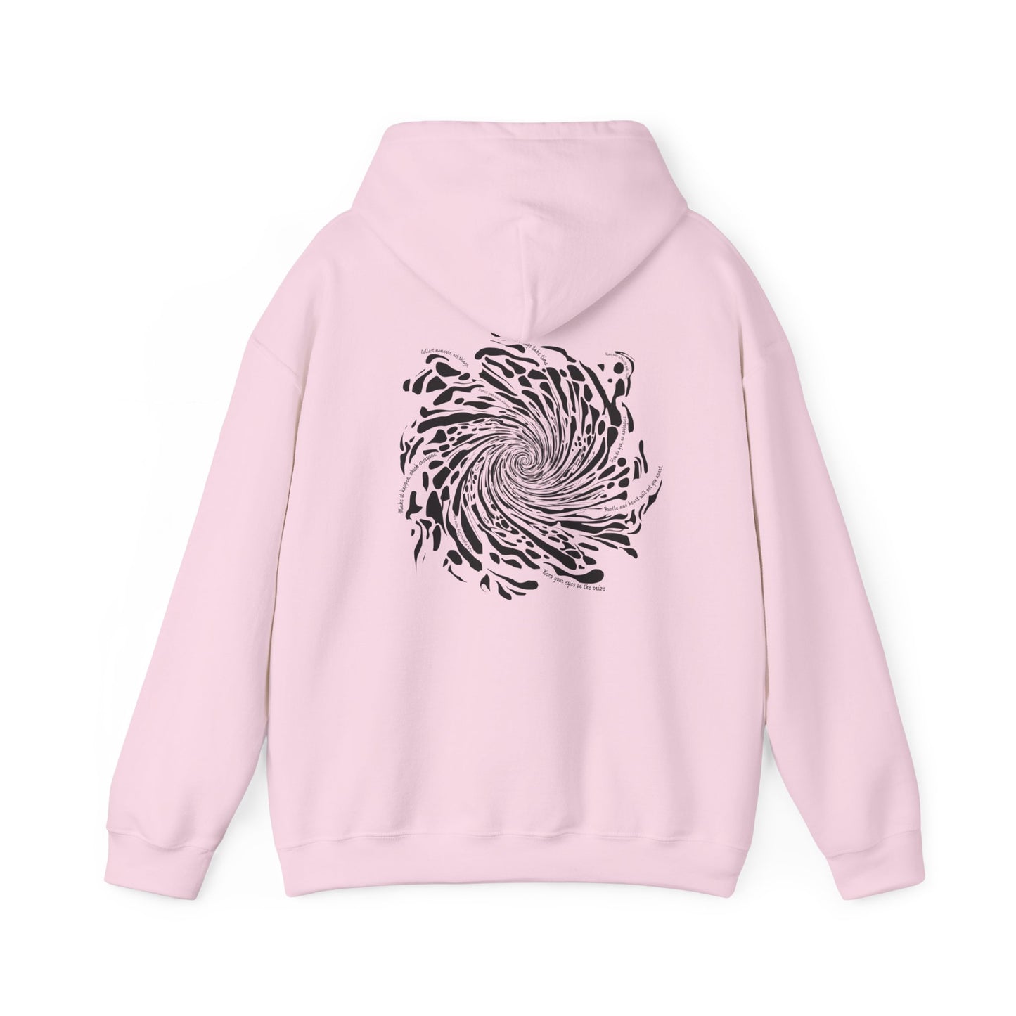 Firework Swirl Statements (printed on back) - Modern Vibes - Unisex Heavy Blend™ Hooded Sweatshirt