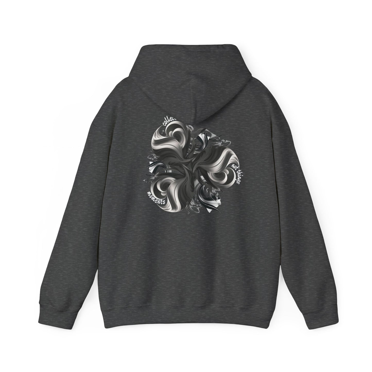 Collect moments not things (printed on back) - Modern Vibes - Unisex Heavy Blend™ Hooded Sweatshirt