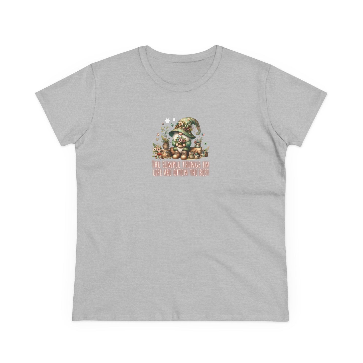 Simple things in life are often the best - Gnomes - Women's Midweight Cotton Tee