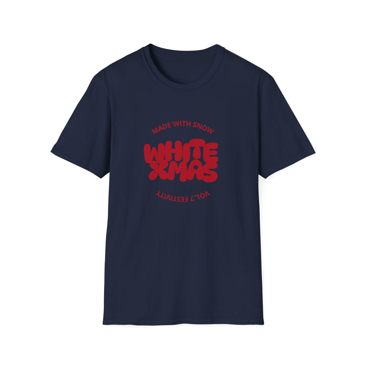 White Xmas (red) - Unisex Softstyle T-Shirt