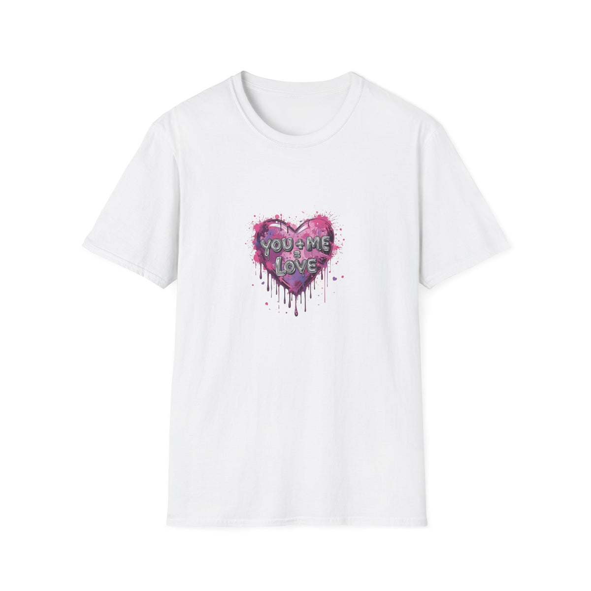 you + me = love - Unisex Softstyle T-Shirt