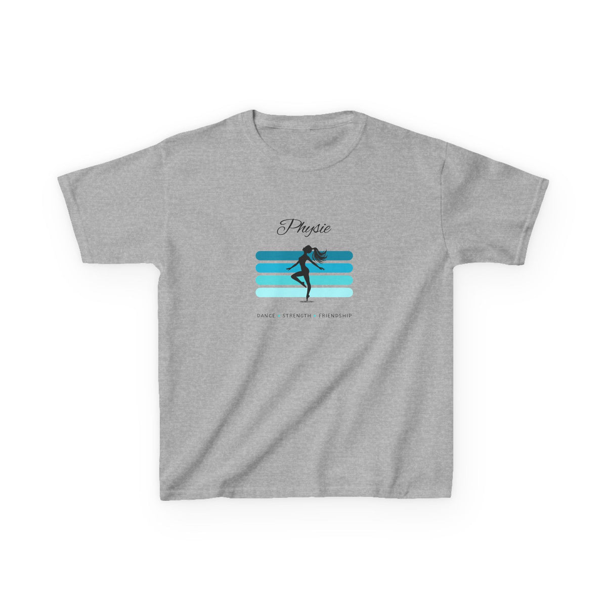 Physie. Dance. Strength. Friendship (teal) - Youth / Kids Heavy Cotton™ Tee