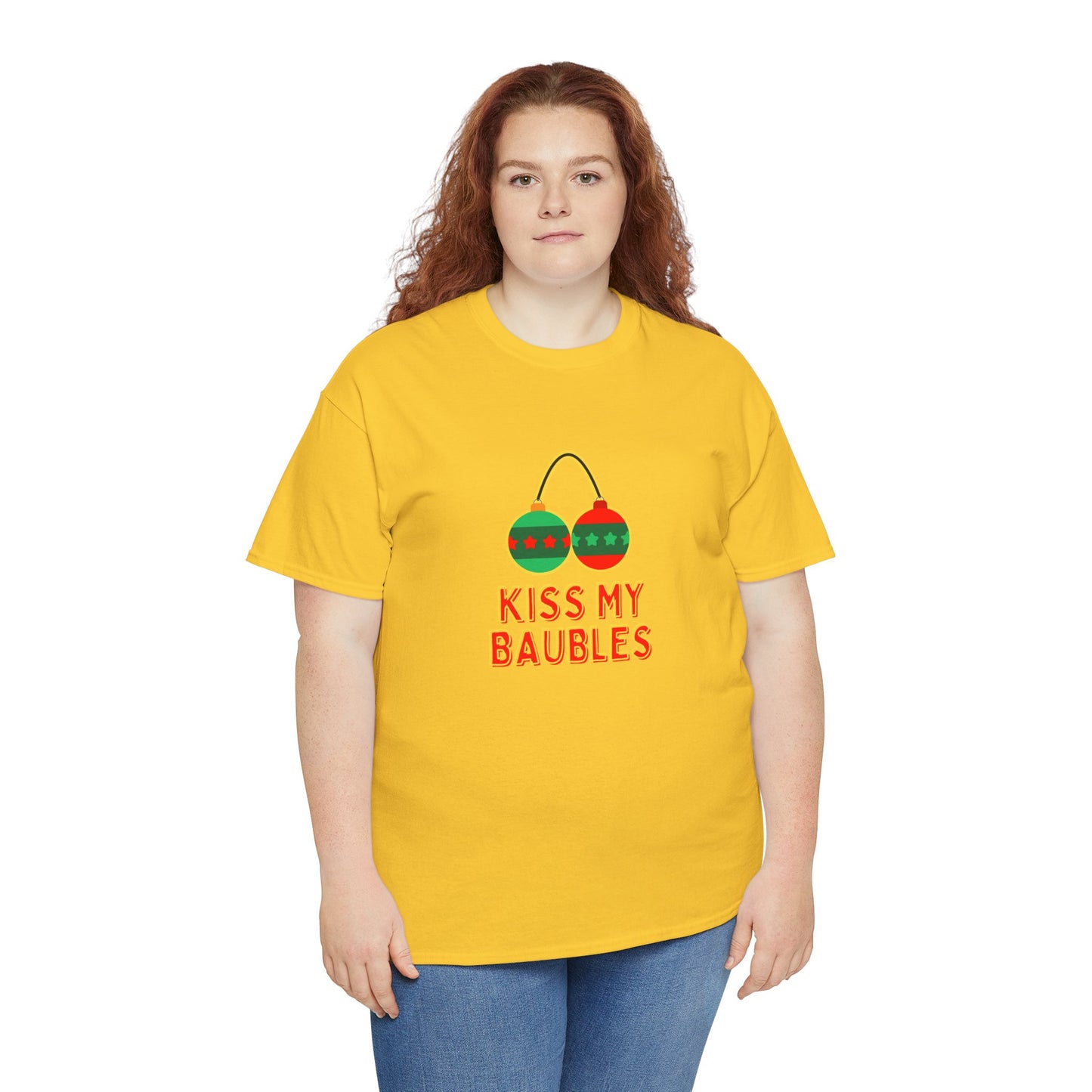 Kiss my Baubles - Christmas - Unisex Heavy Cotton Tee