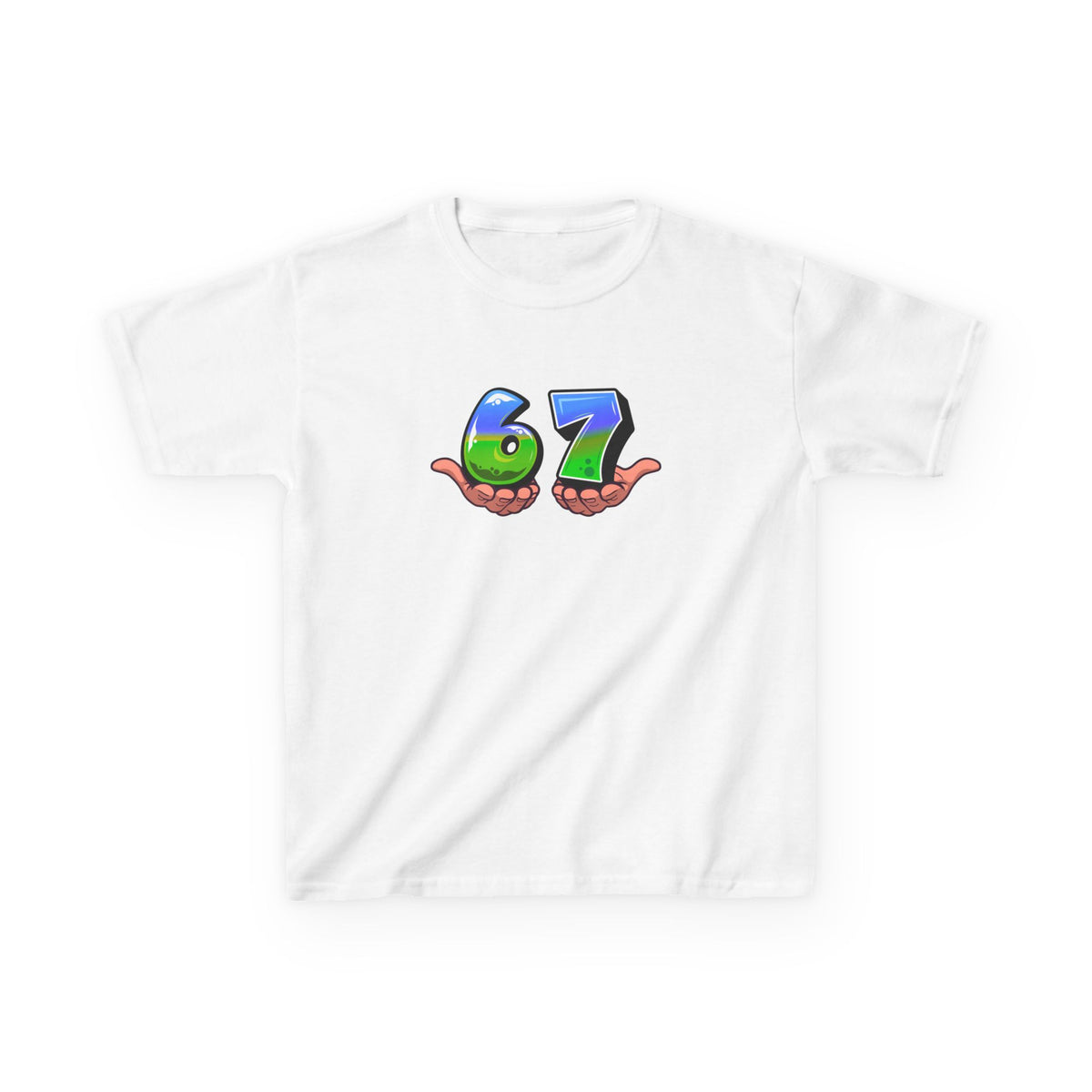 6-7 (blue/green) - Youth / Kids Heavy Cotton™ Tee