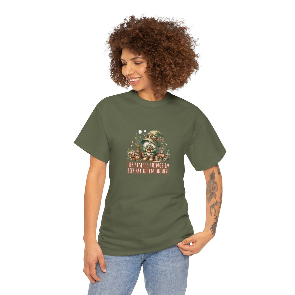 Simplest Things in Life Gnome - Unisex Heavy Cotton Tee