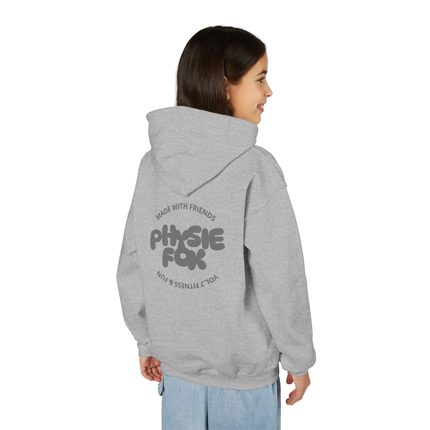 Physie fox (printed on back) - Youth Heavy Blend Hoodie