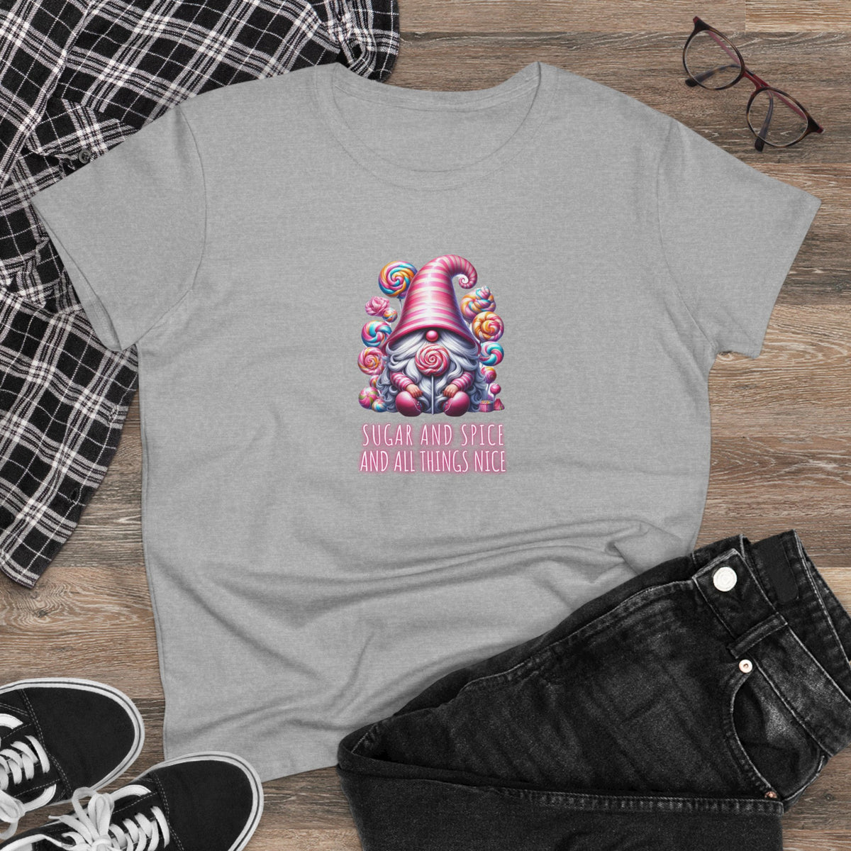 Sugar & Spice and all things nice - Gnomes - Women's Midweight Cotton Tee