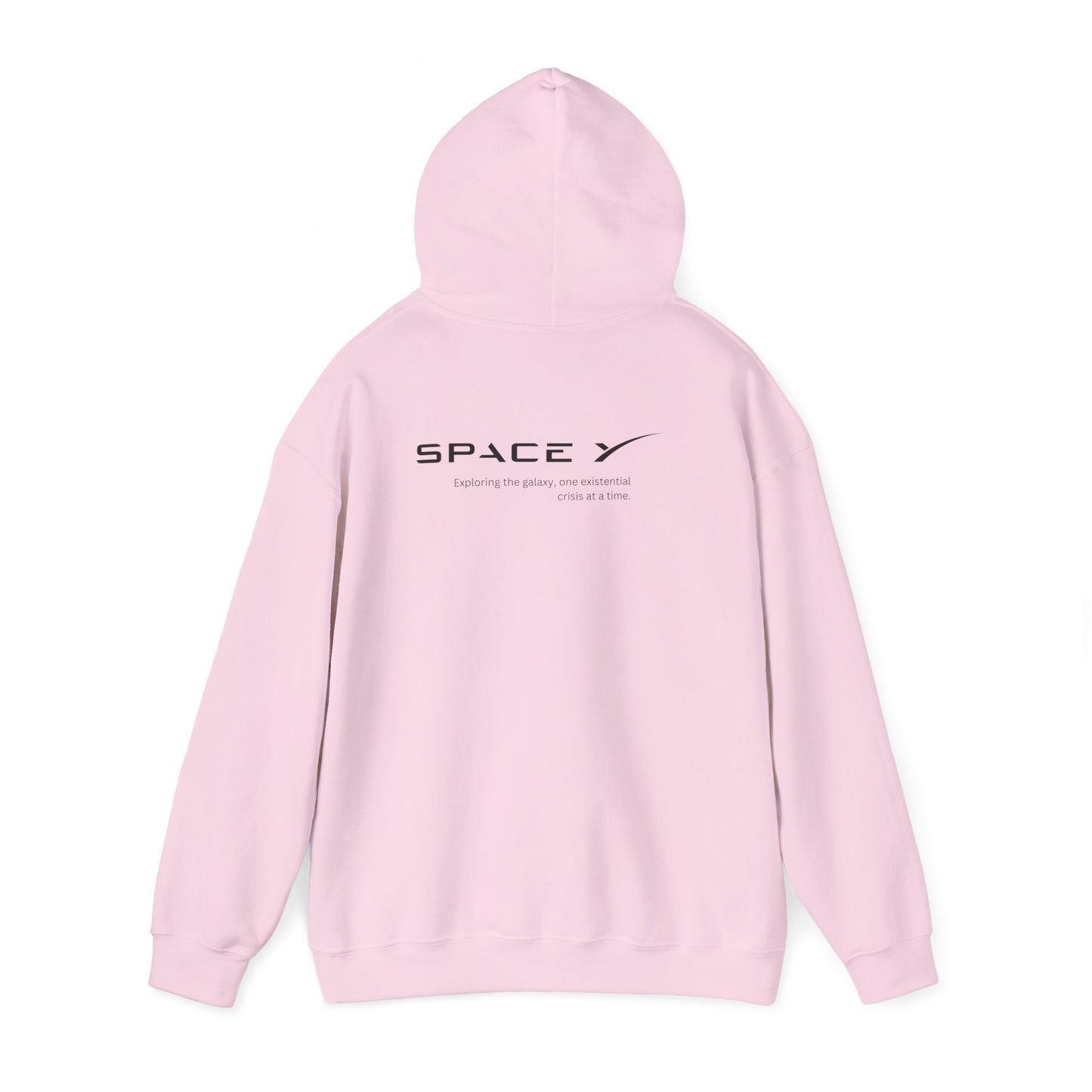 Space Y - exploring the galaxy one existential crisis at a time (printed on back) - Modern Vibes - Unisex Heavy Blend™ Hooded Sweatshirt