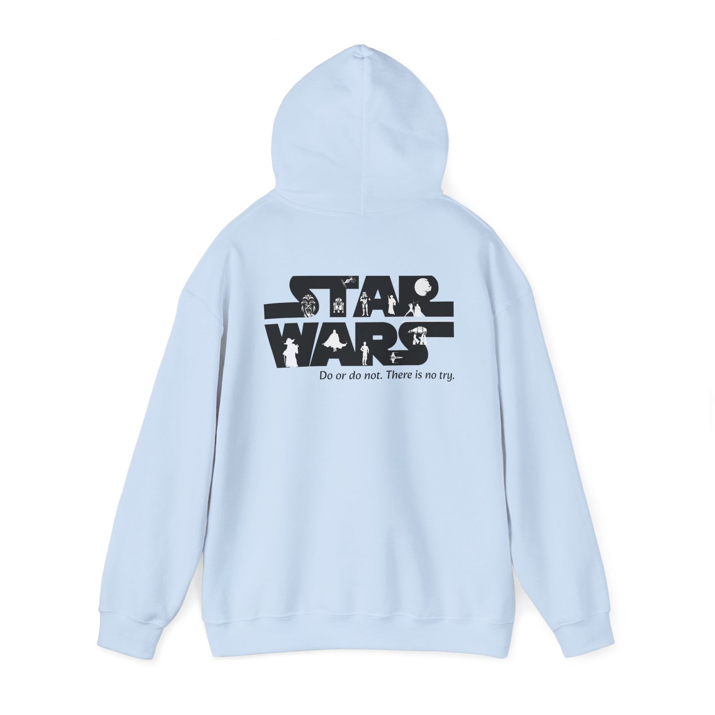 Star Wars Silhouette (printed on back) - Modern Vibes - Unisex Heavy Blend™ Hooded Sweatshirt