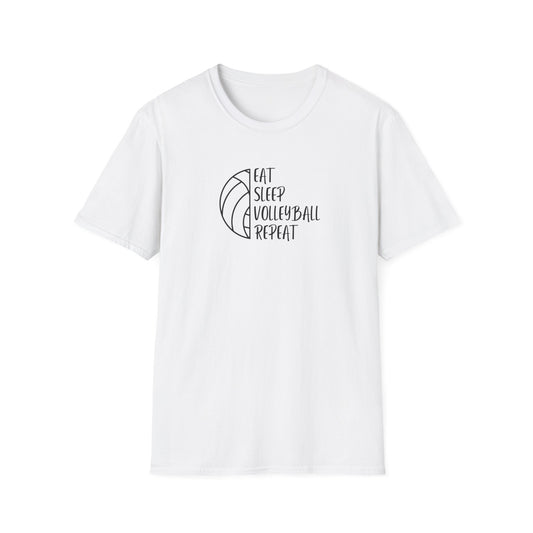 Eat Sleep Volleyball Repeat - Unisex Softstyle T-Shirt