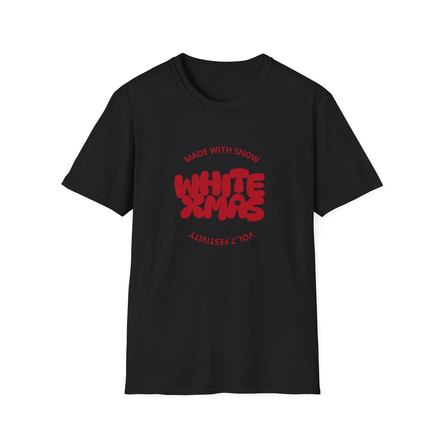 White Xmas (red) - Unisex Softstyle T-Shirt