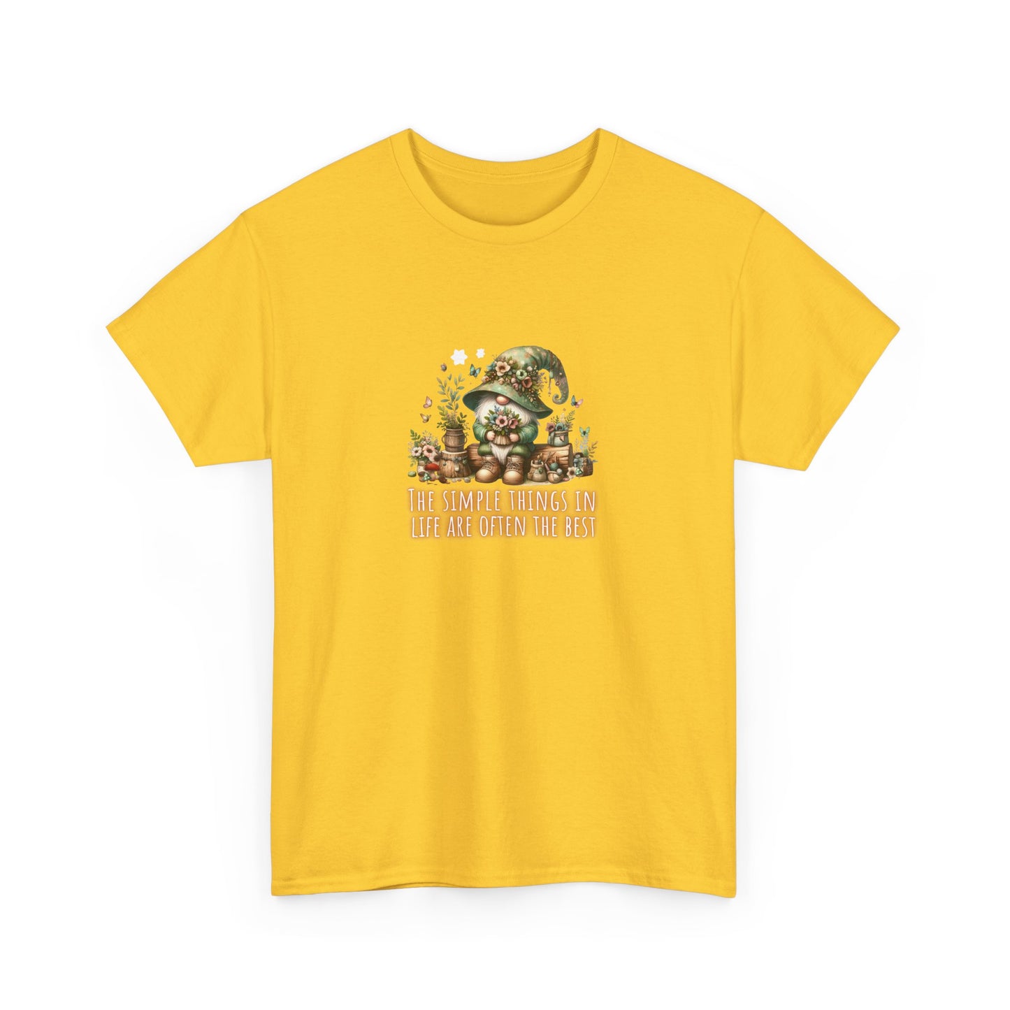 Simplest Things in Life Gnome - Unisex Heavy Cotton Tee