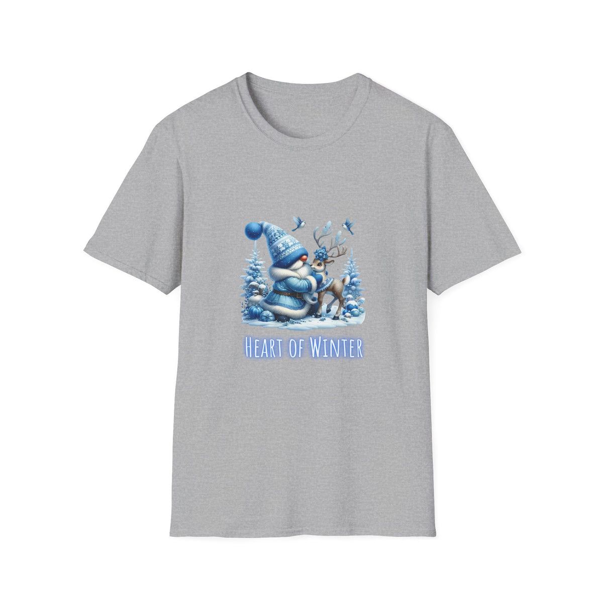 Heart of Winter (gnome) - Christmas- Unisex Softstyle T-Shirt