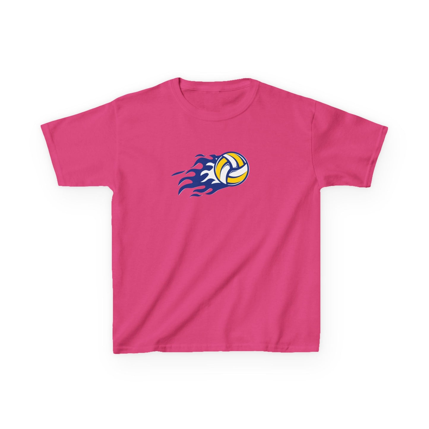 Volleyball Flame - blue/yellow - Kids Heavy Cotton™ Tee