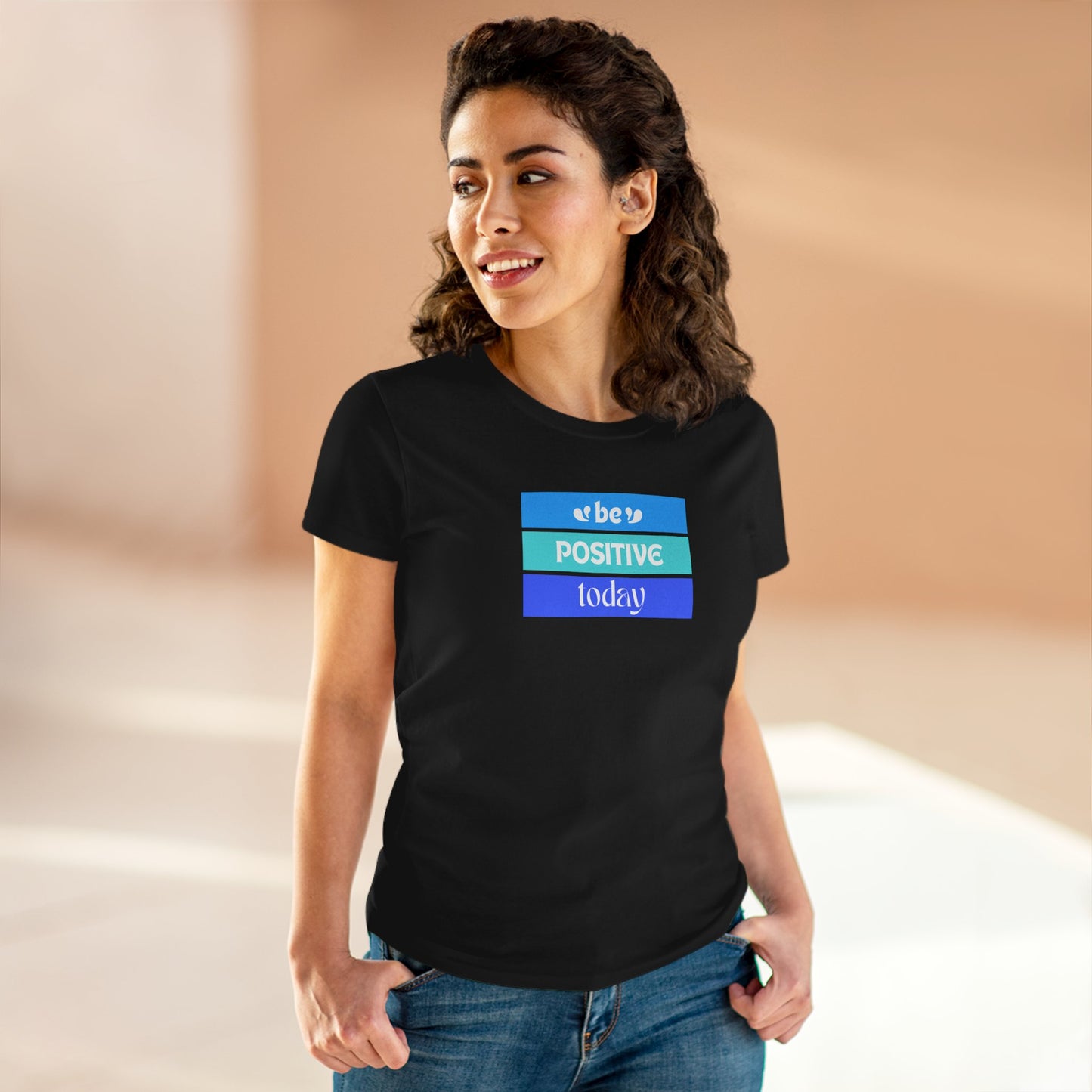 Be positive today - Women's Midweight Cotton Tee