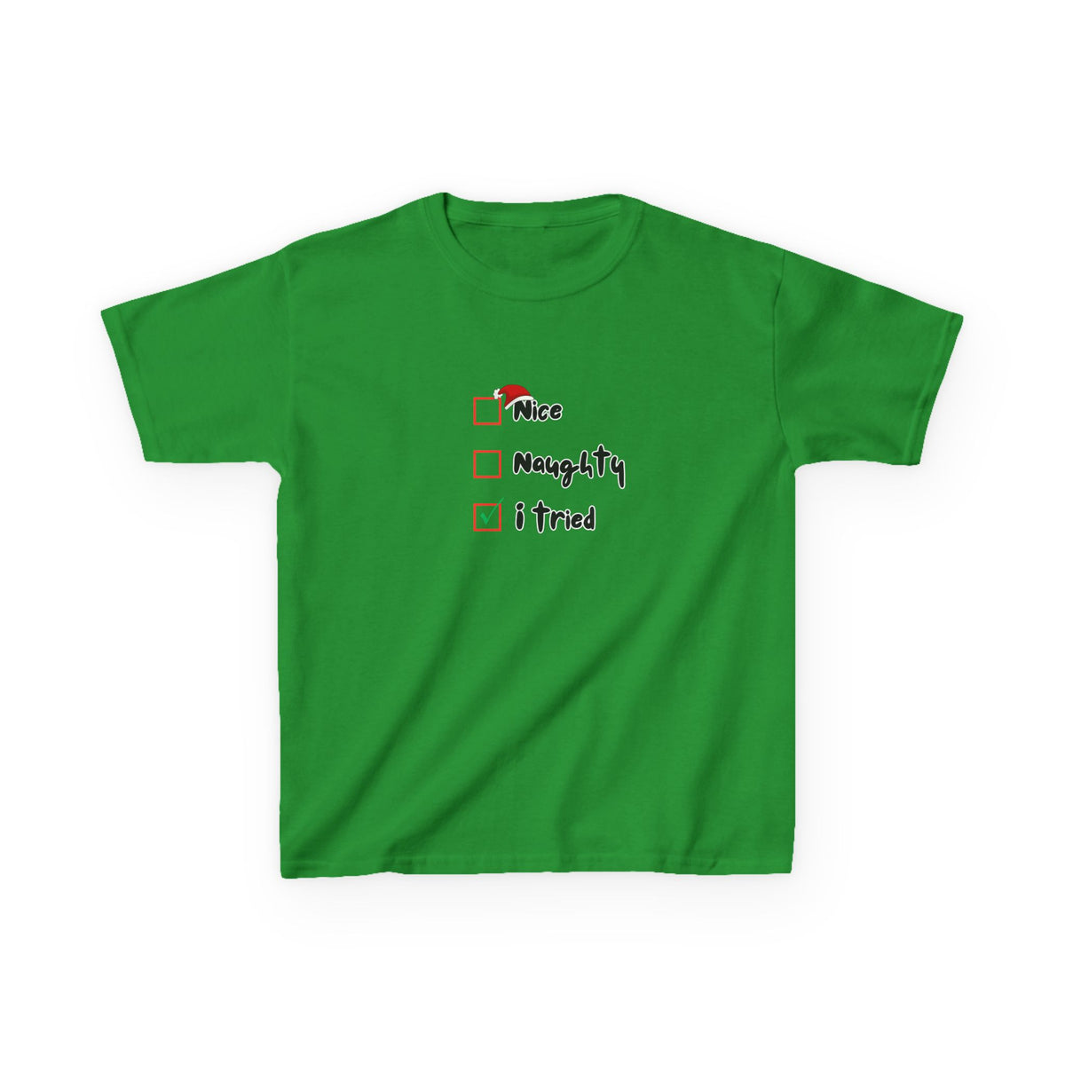 Nice, Naughty, I Tried - Youth/Kids Heavy Cotton Tee