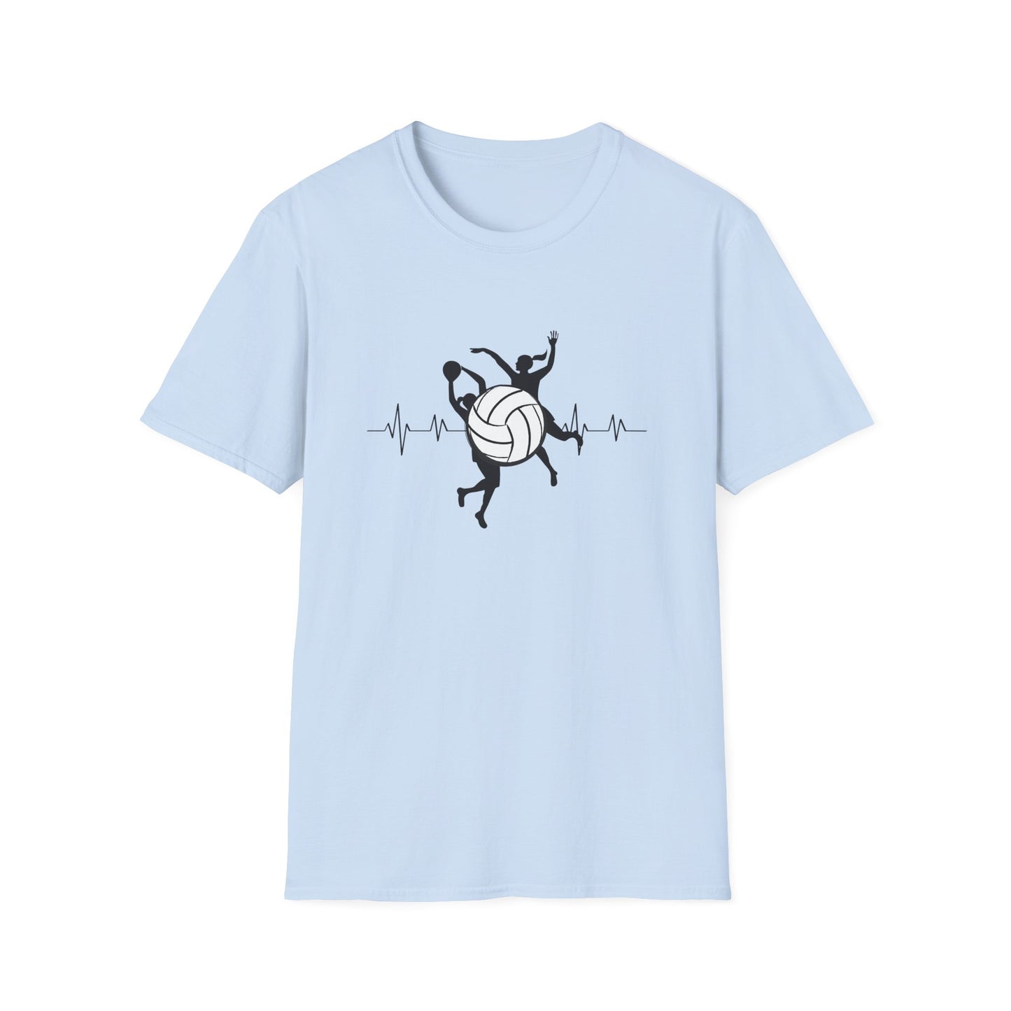 Netball heartbeat - Unisex Softstyle T-Shirt