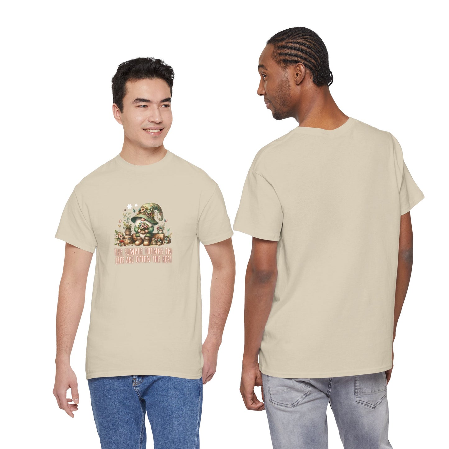 Simplest Things in Life Gnome - Unisex Heavy Cotton Tee