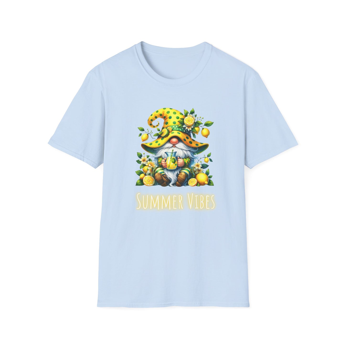 Summer Vibes Lemonade Gnome - Unisex Softstyle T-Shirt