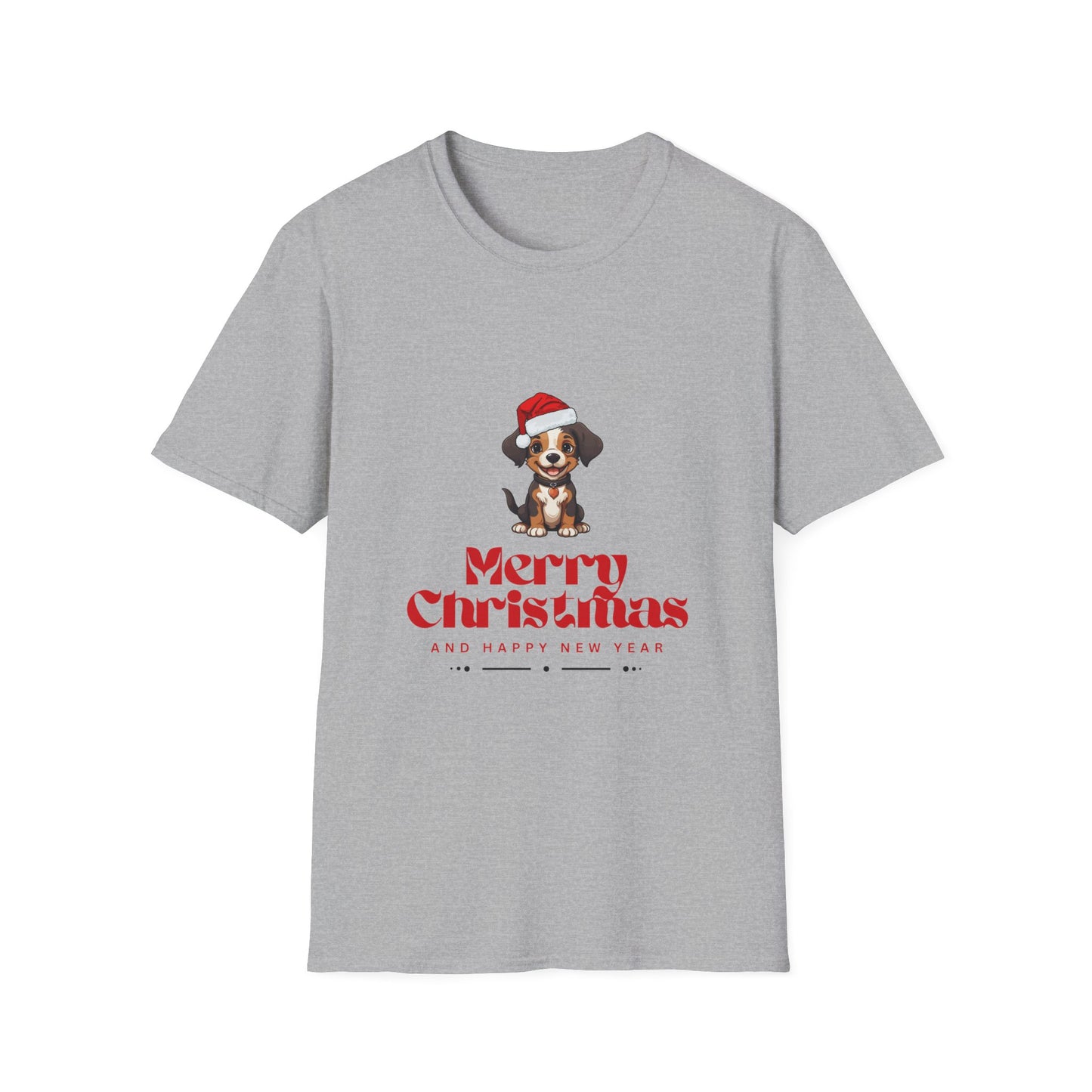 Doggy Merry Christmas - Unisex Softstyle T-Shirt