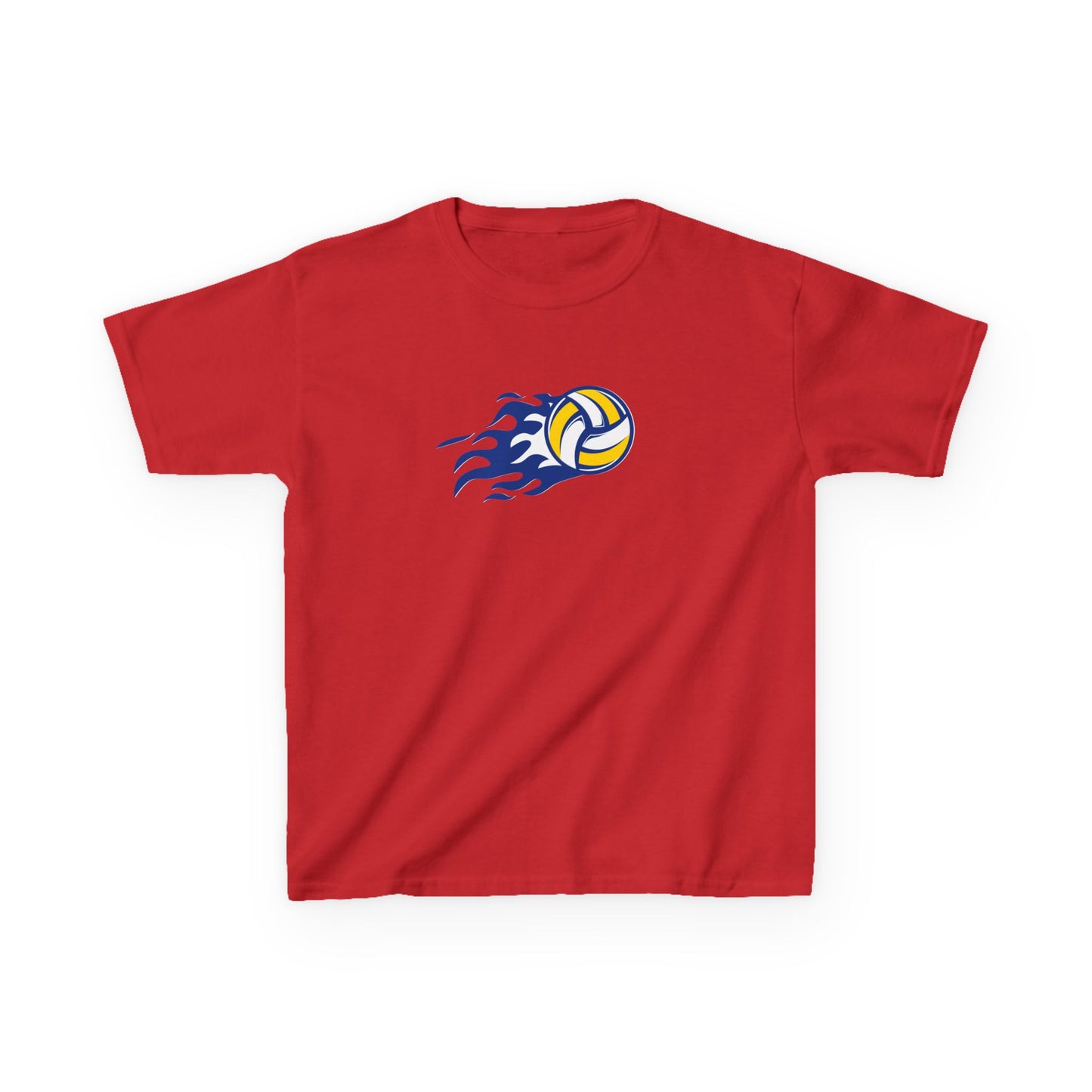 Volleyball Flame - blue/yellow - Kids Heavy Cotton™ Tee