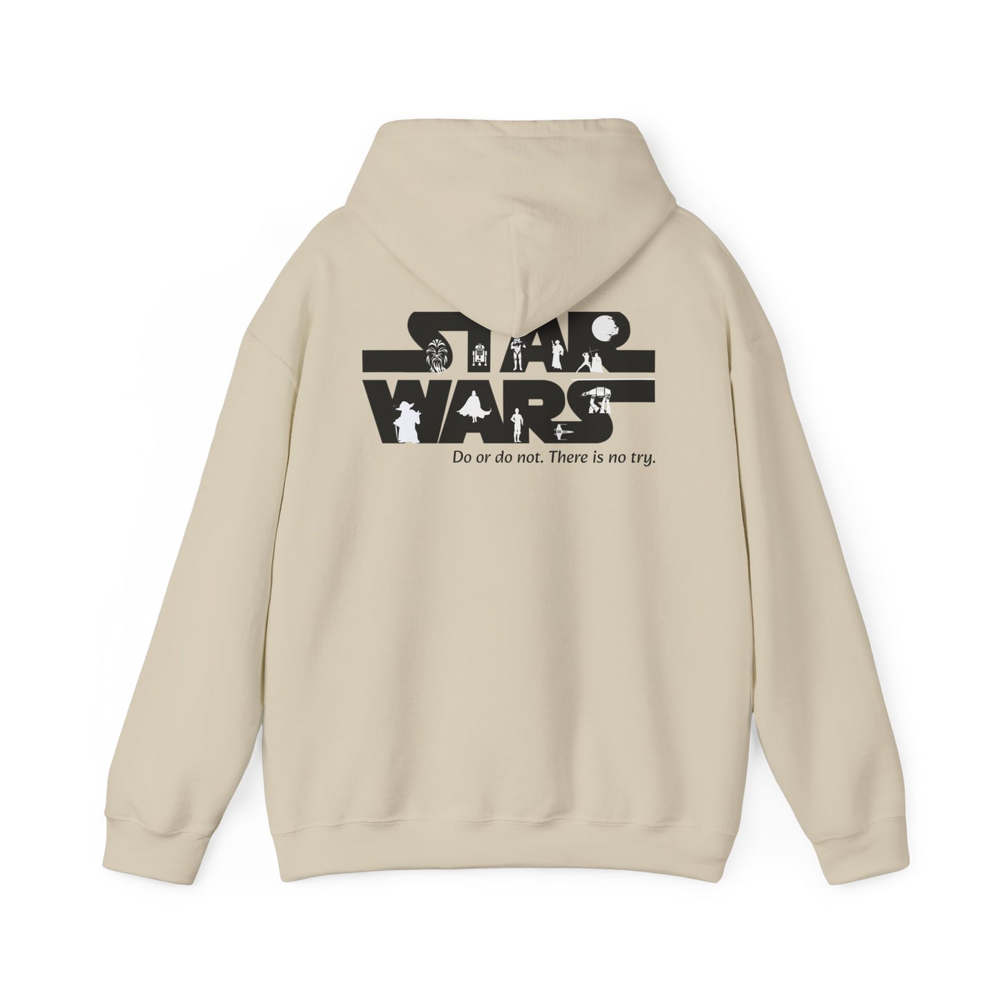 Star Wars Silhouette (printed on back) - Modern Vibes - Unisex Heavy Blend™ Hooded Sweatshirt
