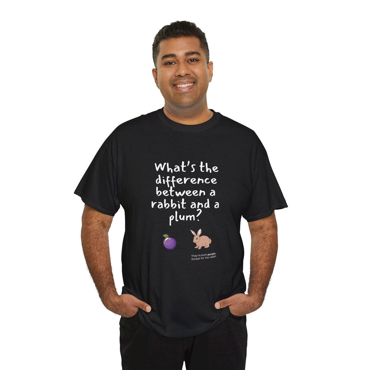Rabbit and Plum - Funny - Unisex Heavy Cotton Tee