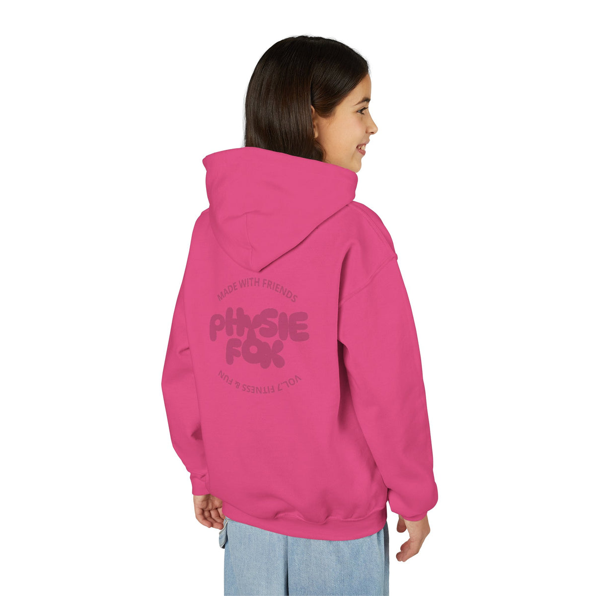 Physie fox (printed on back) - Youth Heavy Blend Hoodie