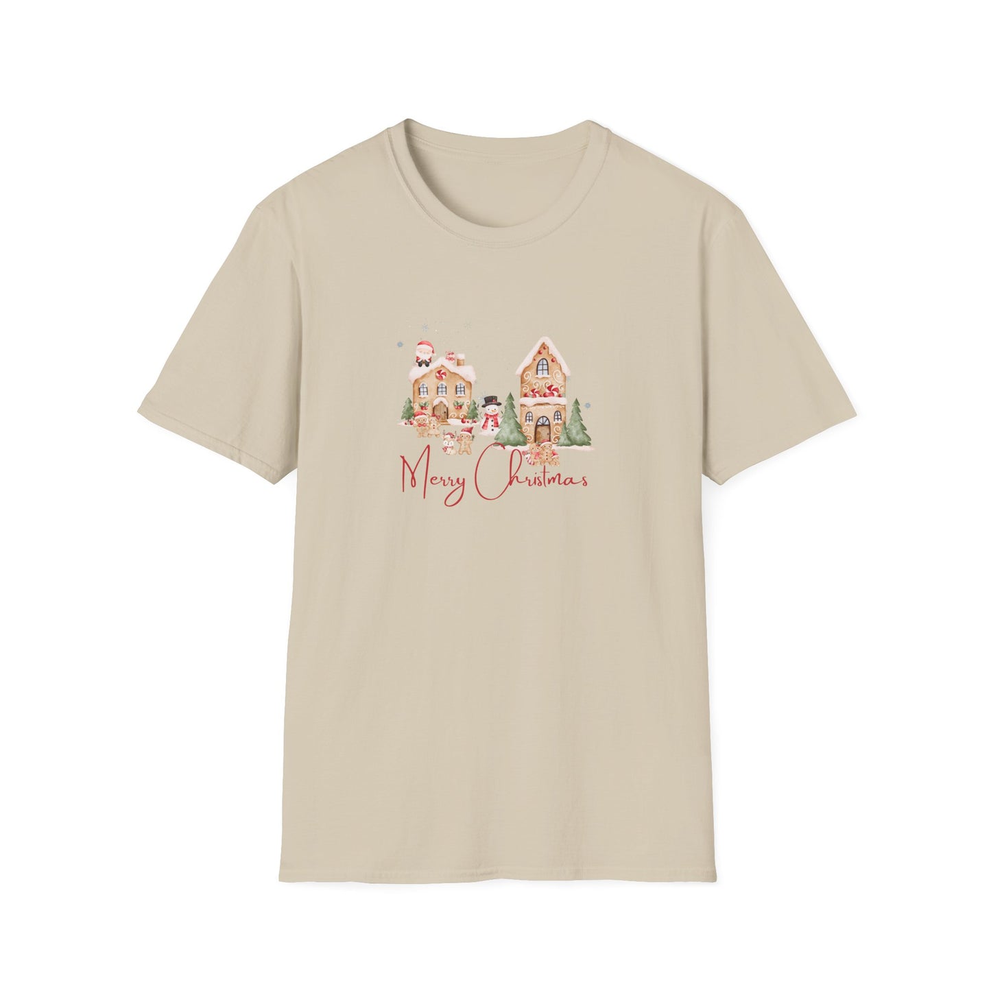 Gingerbread Scene - Unisex Softstyle T-Shirt
