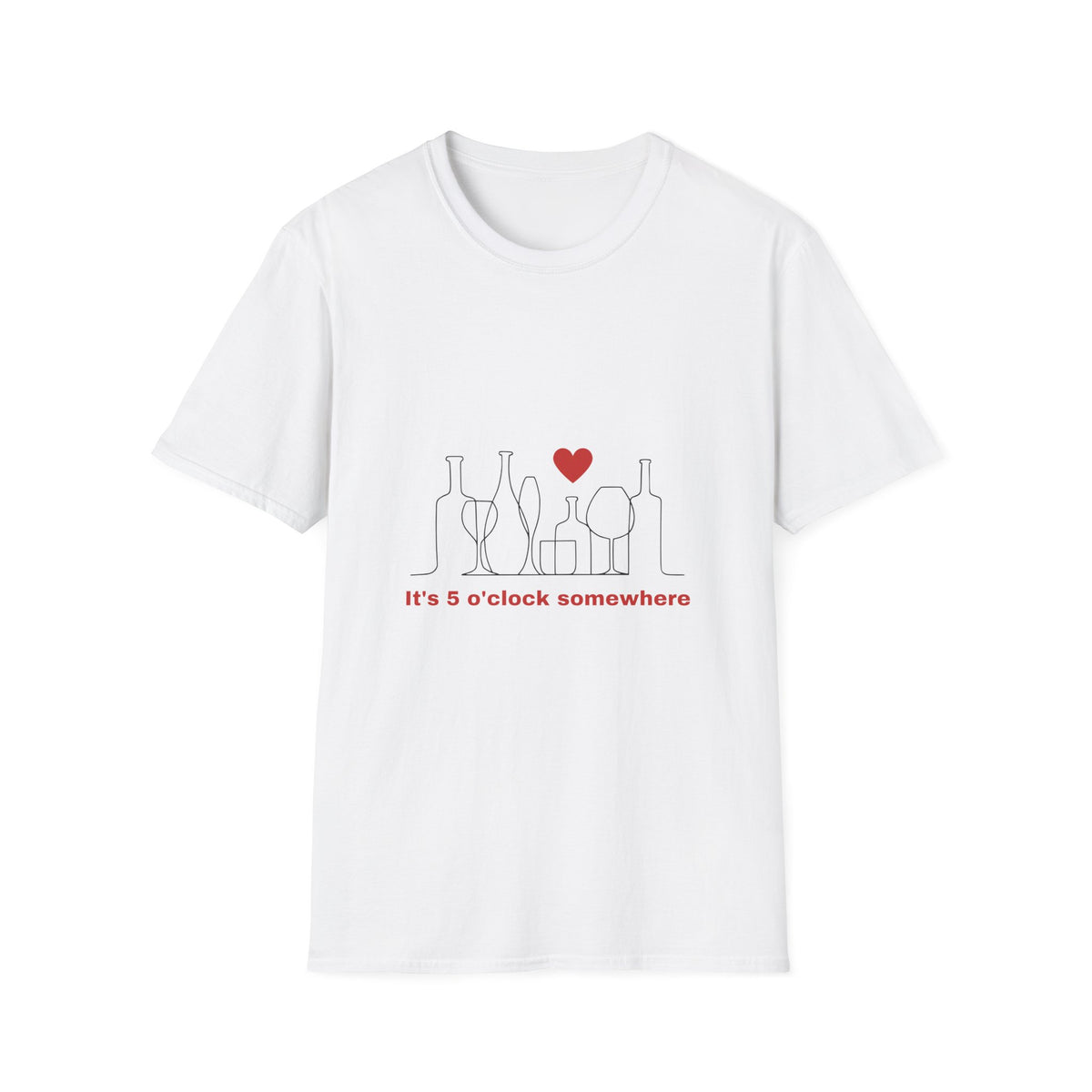 5 o'clock somewhere - Funny - Unisex Softstyle T-Shirt