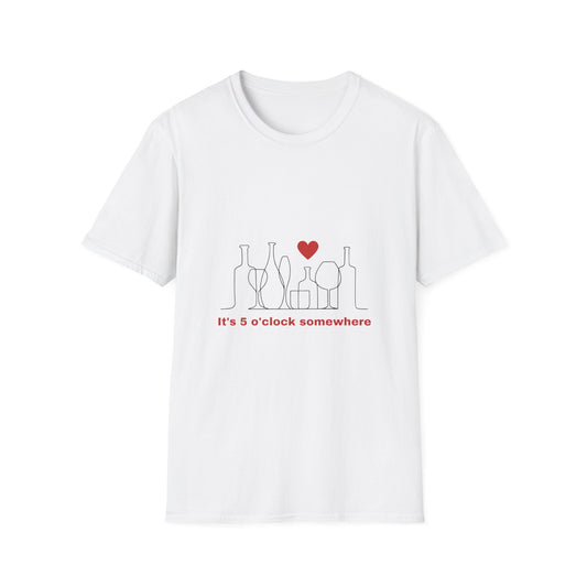 5 o'clock somewhere - Funny - Unisex Softstyle T-Shirt