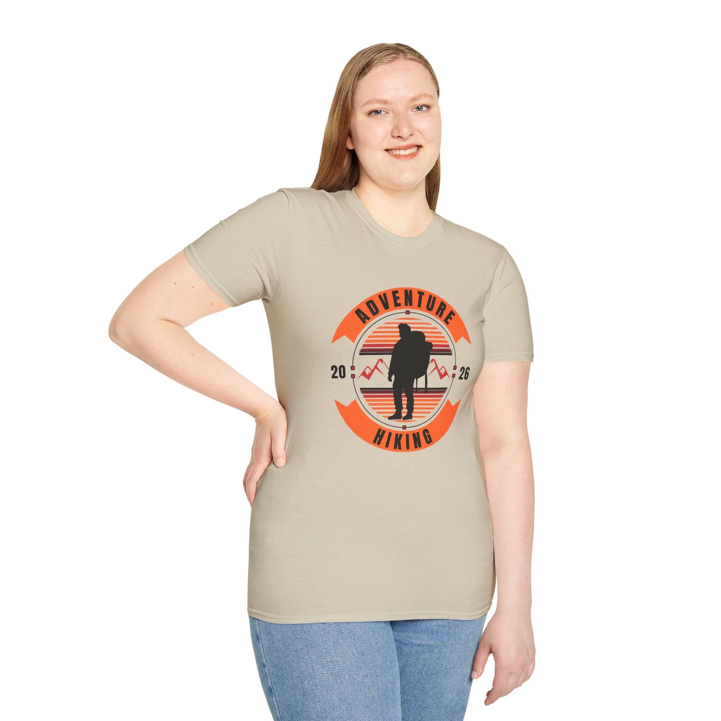Adventure Hiking - Statement graphic - Unisex Softstyle T-Shirt